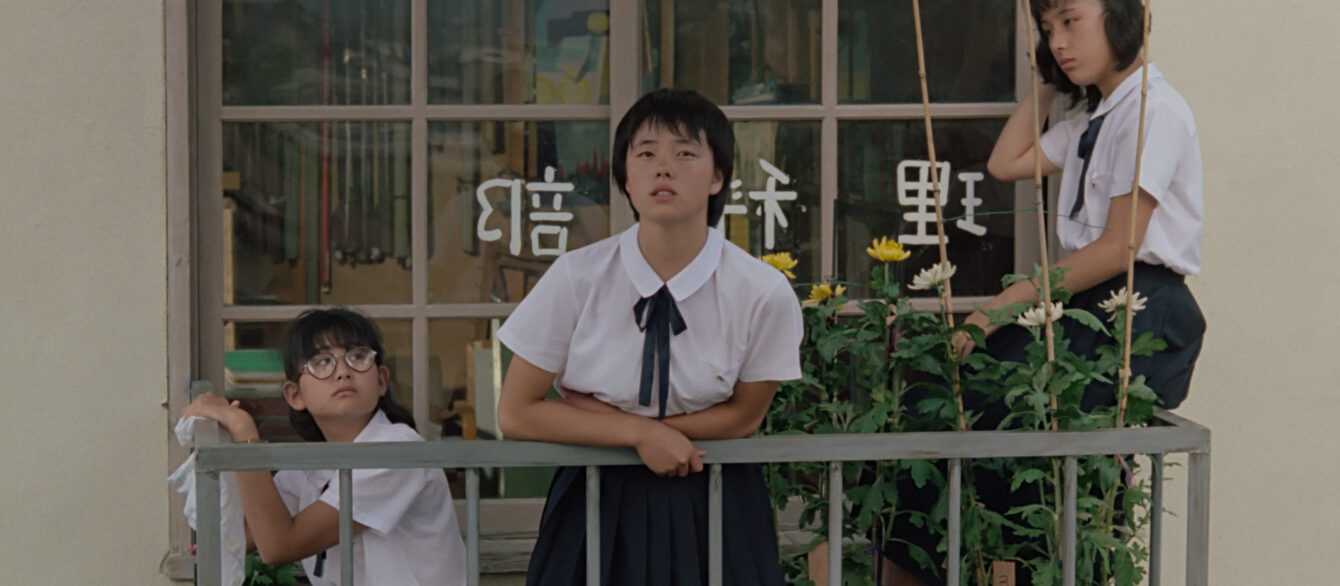 A film still from Typhoon Club by Shinji Sômai.  