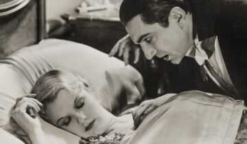 A film still from Universal Pictures Dracula 1931 featuring Bela Lugosi