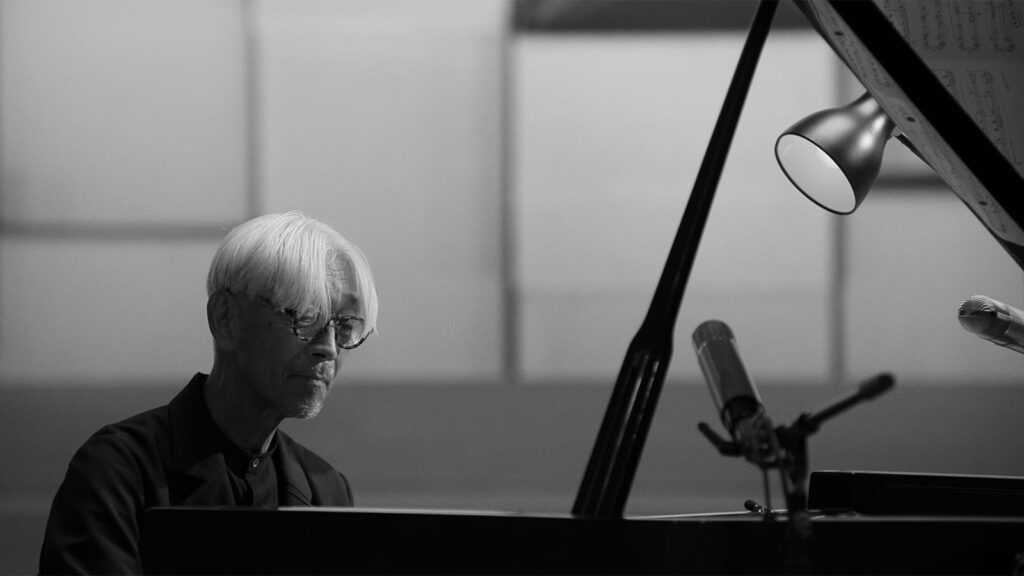 A film still from Ryuichi Sakamoto Opus