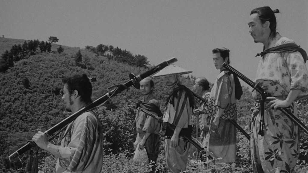 A film still from Seven Samurai