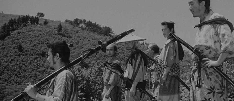 A film still from Seven Samurai