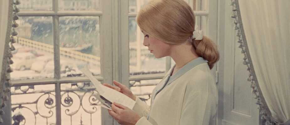 Catherine Deneuve in a still from Jacques Demy's The Umbrellas of Cherbourg