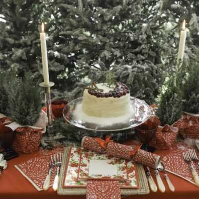 caspari holiday berry and red lifestyle tabletop