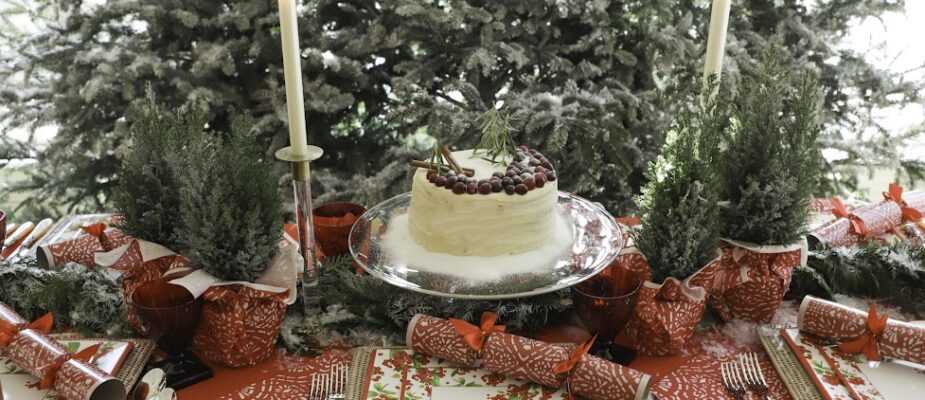 caspari holiday berry and red lifestyle tabletop